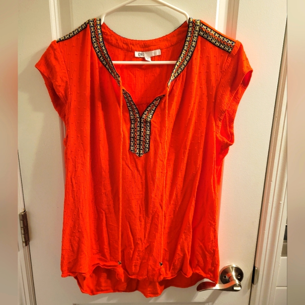 Vibrant Red Bohemian Tank Top